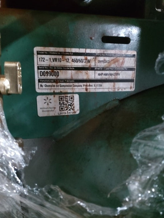 Get a great deal on a used Champion 120-gallon Air Compressor. Available for pick up in Spartanburg, SC today.  1 Pallet Position.  Buy it on 1GNITE Marketplace today.