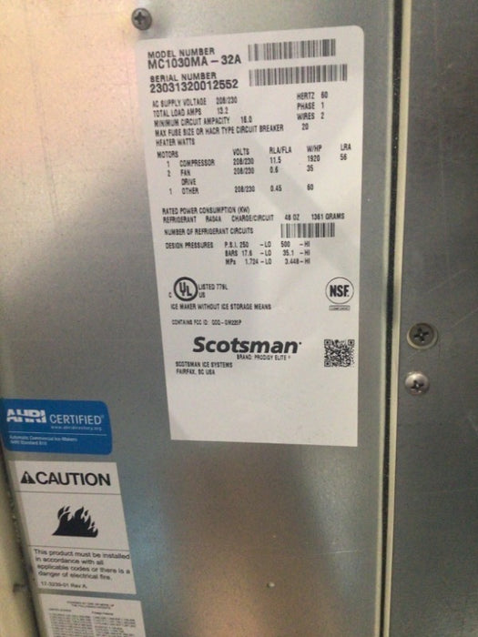Scotsman Ice Machine (1)  - Load #201973